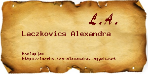 Laczkovics Alexandra névjegykártya